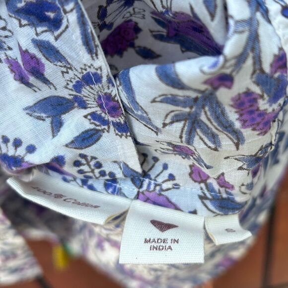 Alix Of Bohemia Blue and Purple Puff Sleeve Sundress - Picture 8 of 9